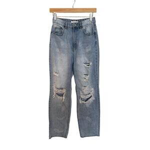 PacSun 90s Boyfriend Distressed Jeans Women’s Size 27 Light Wash Blue Denim